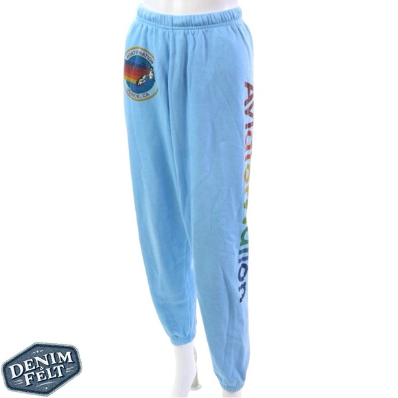 Aviator Nation Unisex Blue Venice Ca Logo Sweatpants | PRELOVED!!🩵 - Picture 2 of 16